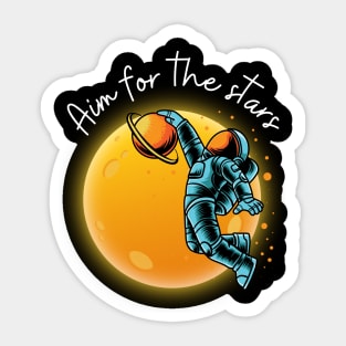 Astronaut "Aim for the stars" Sticker